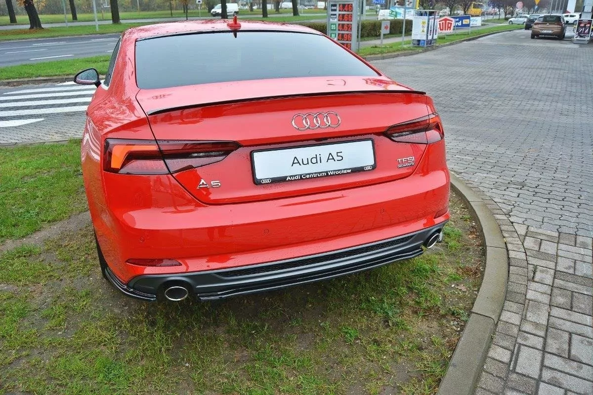 Mittlerer Diffusor Heck Ansatz Passend Für Passend Für Audi A5 F5 S-Line  Schwarz Hochglanz Schwarz Hochglanz