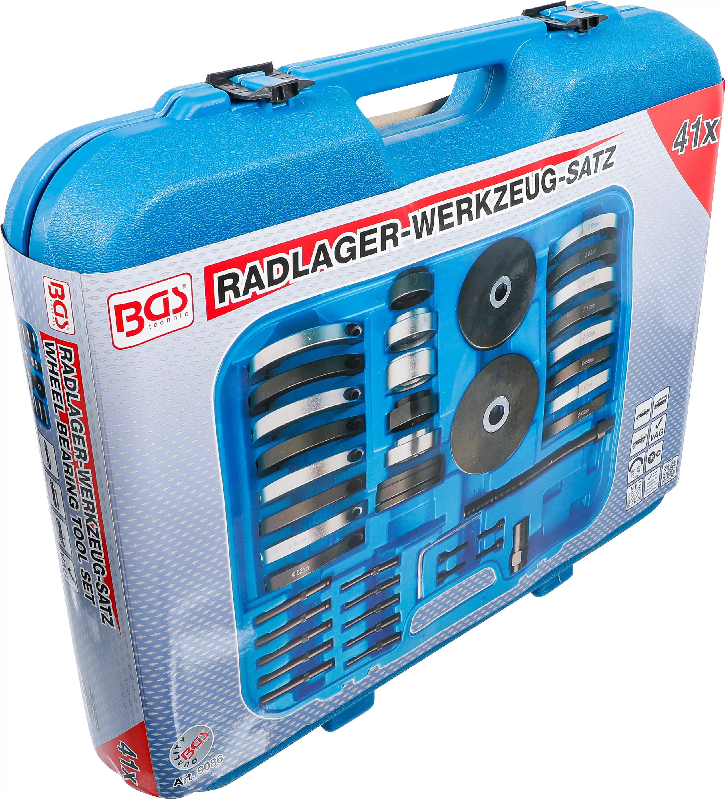 Radlager-Werkzeug-Satz | für VAG | Radlager-Nabeneinheit Ø 62 / 66 / 72 / 85 mm