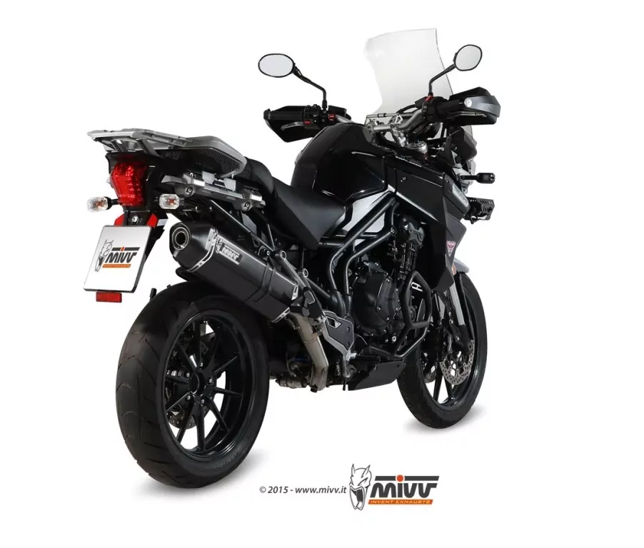 MIVV SPEED EDGE In Edelstahl Schwarz Für TRIUMPH TIGER EXPLORER 1200 12-15