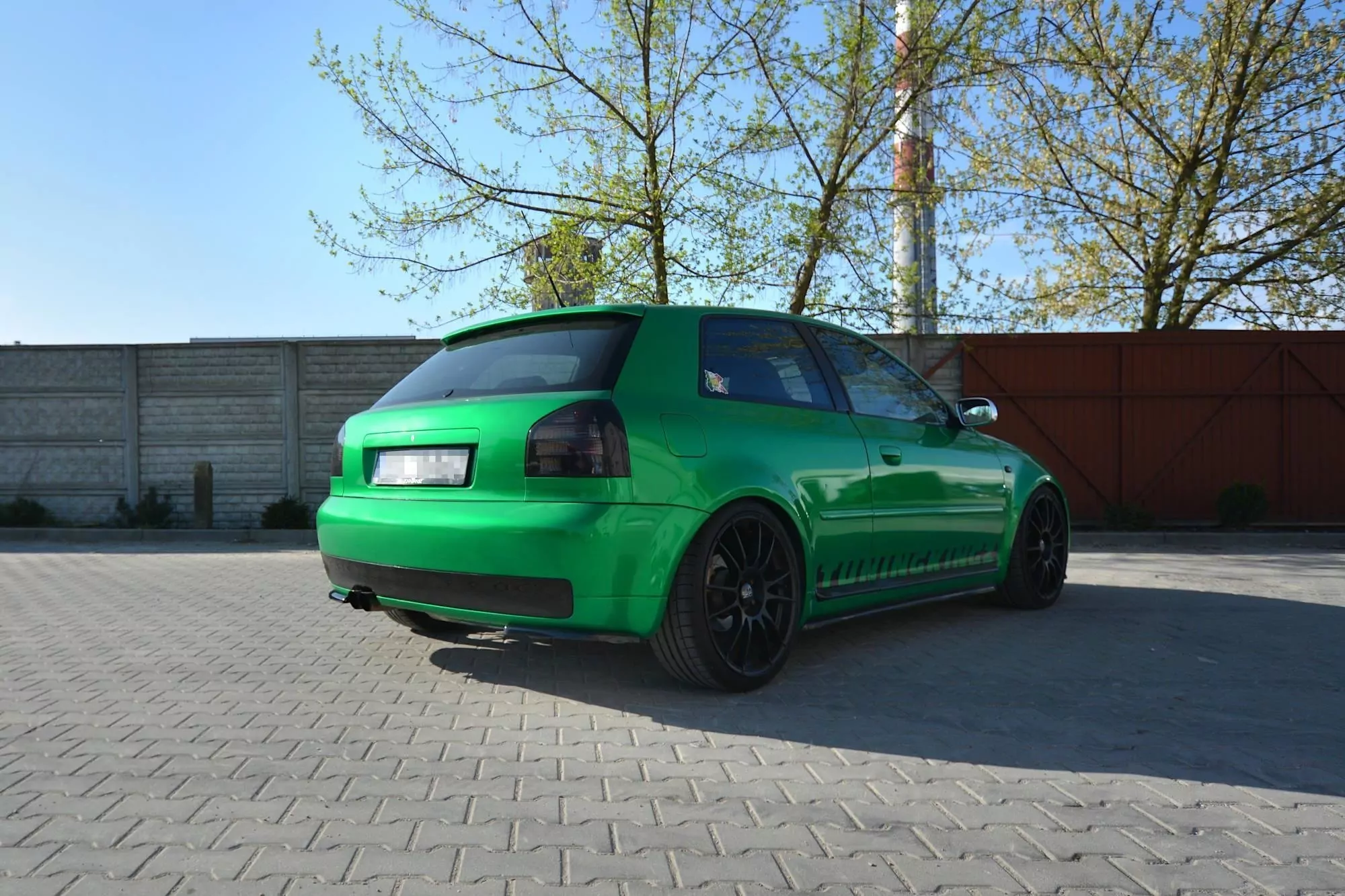 Heck Ansatz Flaps Diffusor Passend Für Passend Für AUDI S3 8L Schwarz Hochglanz Schwarz Hochglanz