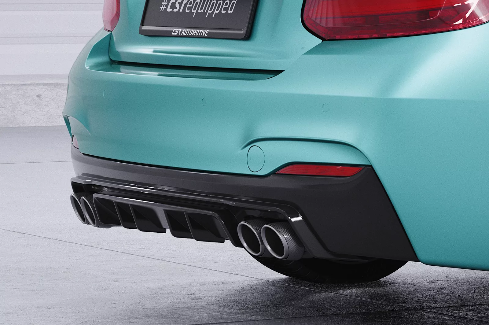 Heckansatz für BMW 2er F22 / F23 M-Paket HA306 Schwarz Strukturiert