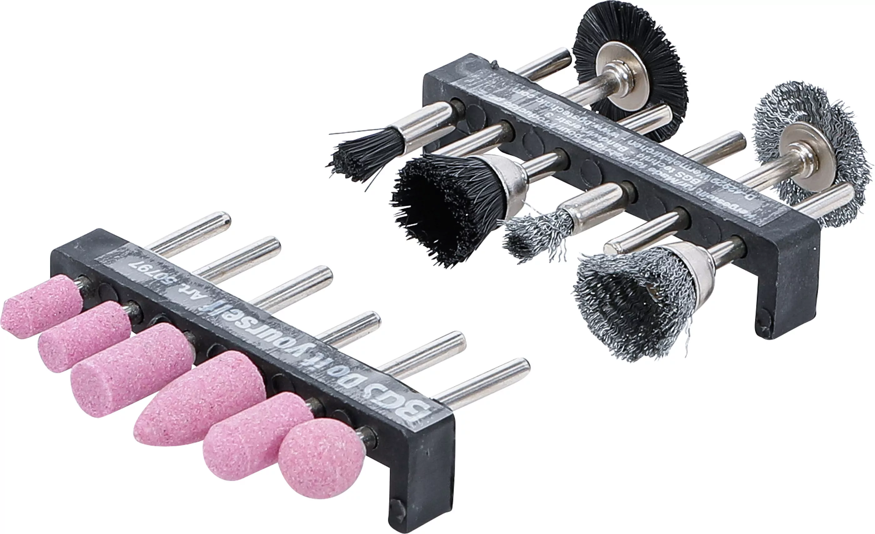 Schleifer- und Stahldraht- / Kunststoff-Bürsten-Satz | 12-tlg.