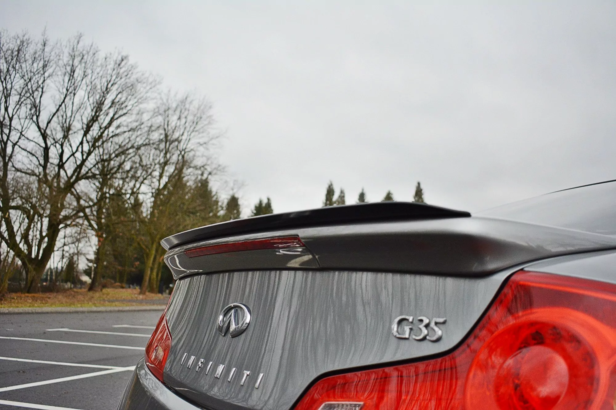 Spoiler CAP Passend Für Passend Für INFINITI G35 COUPE Schwarz Hochglanz Schwarz Hochglanz