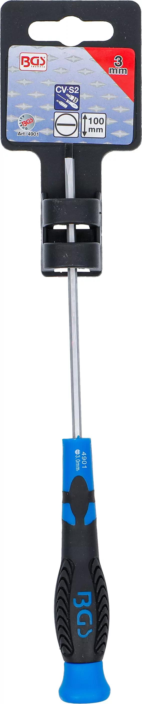 Schraubendreher | Schlitz 3 mm | Klingenlänge 100 mm