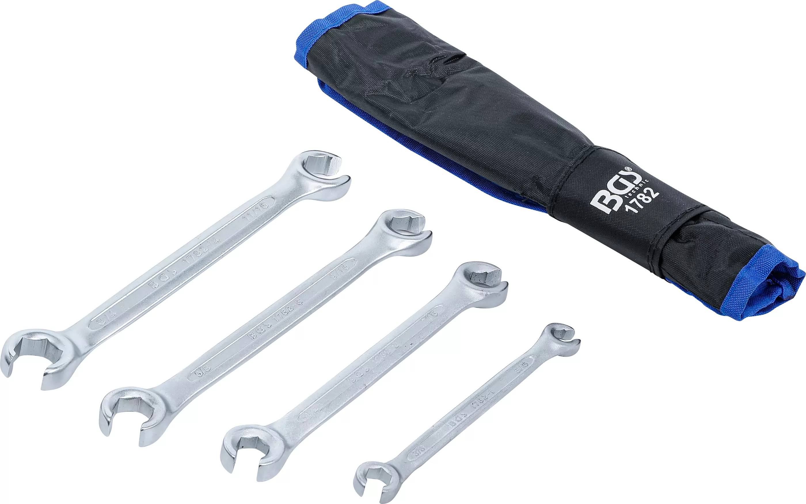 Offener Doppel-Ringschlüssel-Satz | Zollgrößen | 4-tlg.