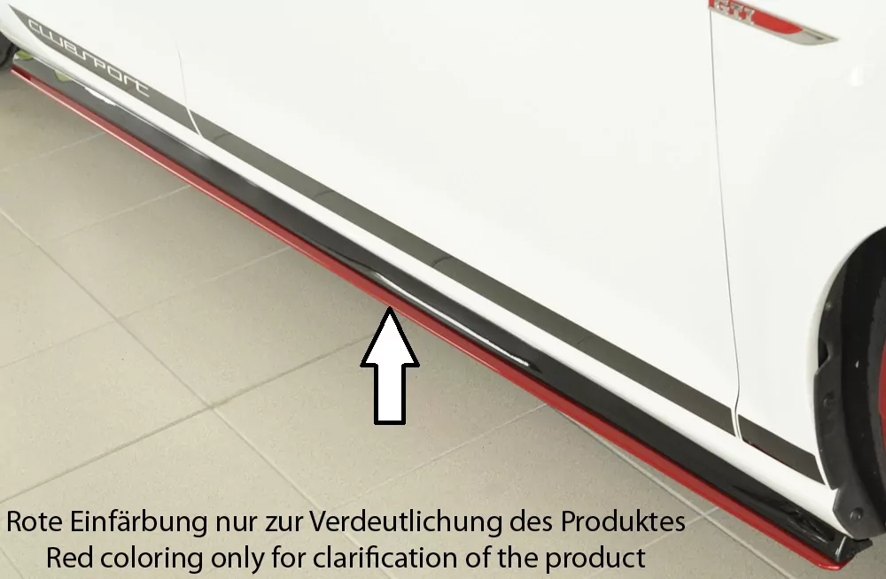 Rieger Seitenschwelleransatz für VW Golf 7 GTI Clubsport | 3-tür. 02.16- nur für Clubsport u. R-Line Seitenschweller