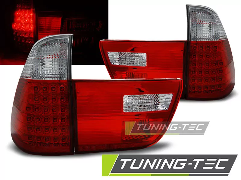 Led Tail Lights Red White Fits Bmw X5 E53 09.99-06