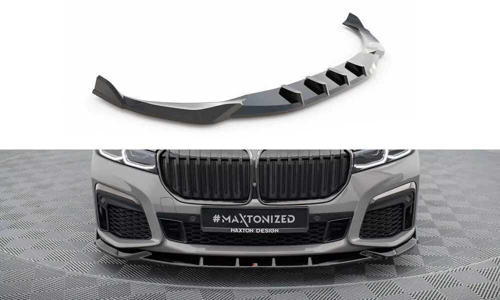 Front Ansatz V.5 Für BMW 7 M-Paket G11 / G12 Facelift Schwarz Hochglanz