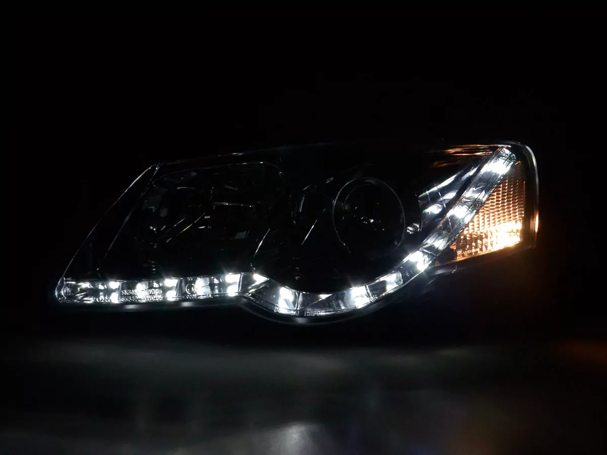 Scheinwerfer Set Daylight LED Tagfahrlicht VW Passat B6 3C chrom