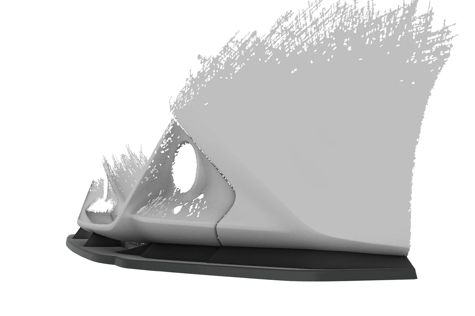 Cup-Spoilerlippe mit ABE für Toyota Aygo 2 Facelift CSL548 Schwarz Strukturiert