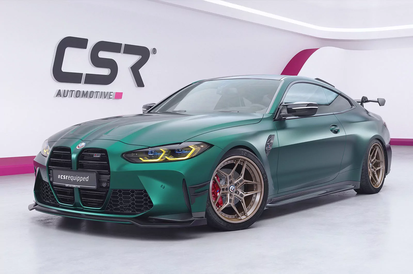 Cup-Spoilerlippe mit ABE für BMW M3 (G80/G81) / M4 (G82/G83) CSL769 Schwarz Strukturiert