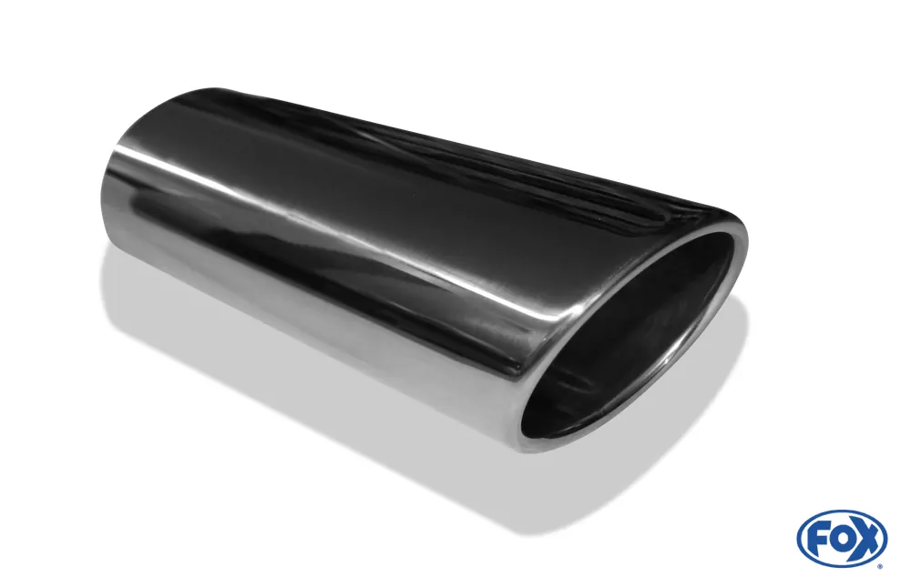 Anschweißendrohr Typ 32  140x90 mm / Länge: 300 mm - oval / eingerollt / 14° abgeschrägt / ohne Absorber