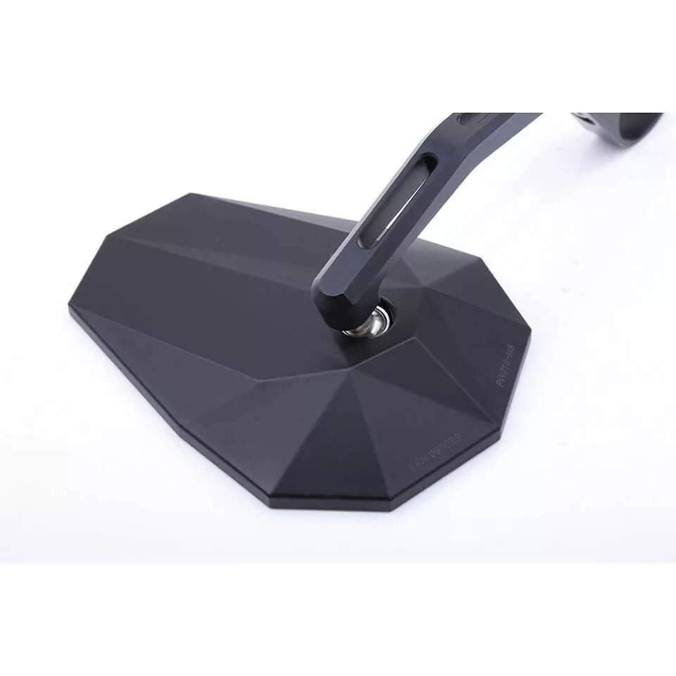 HIGHSIDER pro Stealth-X6, Lenkerendenspiegel, Lang, Matt-Schwarz (1 Stk.)