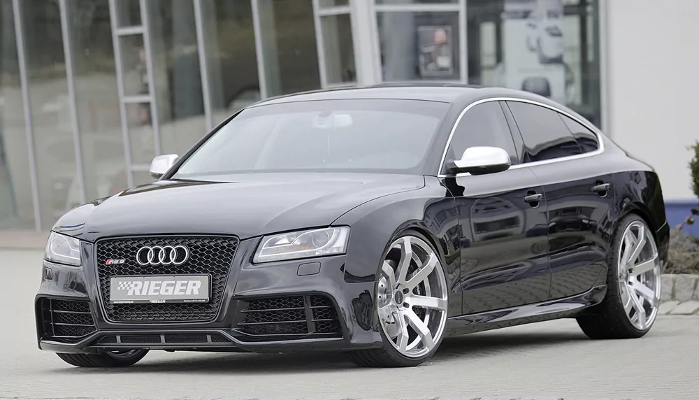 Rieger Spoilerstoßstange für Audi A5 S5 (B8/B81) - Cabrio 06.07-07.11 (bis Facelift) carbon optik