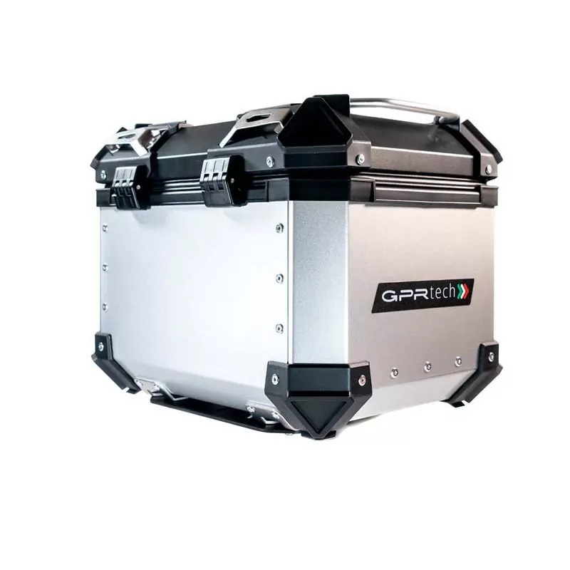 Topcase GPR TECH kompatibel mit Zontes E 350 2023/2024 TOPCASE ALPI-TECH 26 LT SILBER Topcase aus Aluminium, Inklusive Stahlplat