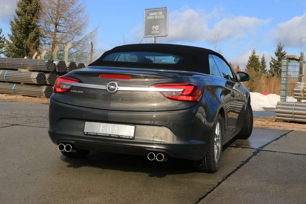 Opel Cascada  Endschalldämpfer quer Ausgang rechts/links - 2x76 Typ 12 rechts/links