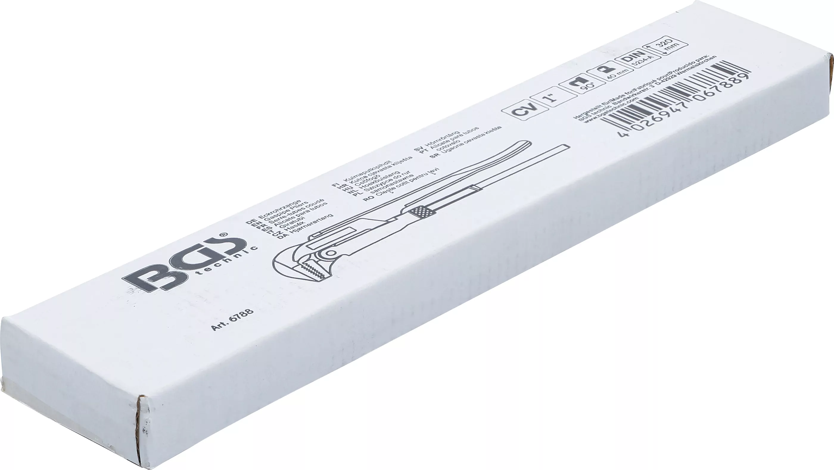 Eckrohrzange | 25 mm - 1" | schwedische Form