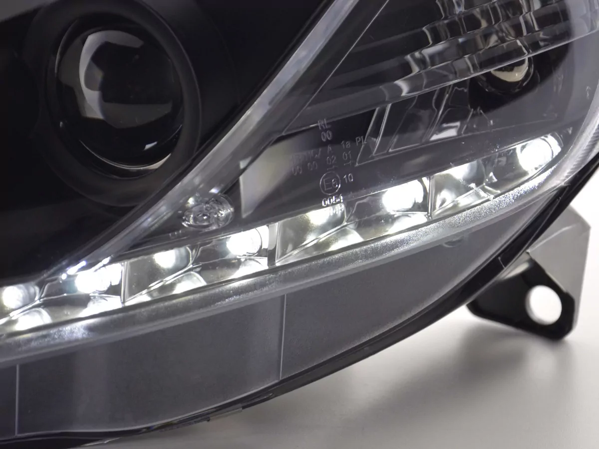 Scheinwerfer Set Daylight LED Tagfahrlicht Fiat Grande Punto 199 schwarz