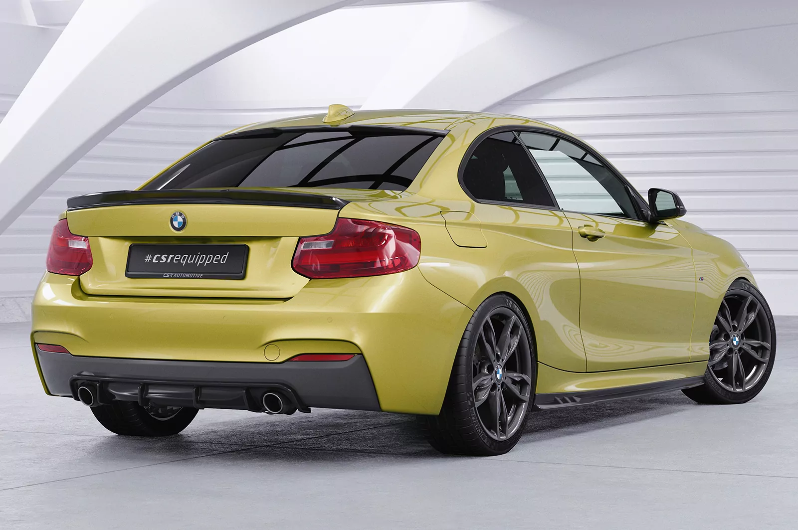 Heckansatz für BMW 2er (F22 / F23) Coupe und Cabrio HA273 Strukturiert (schwarz matt)