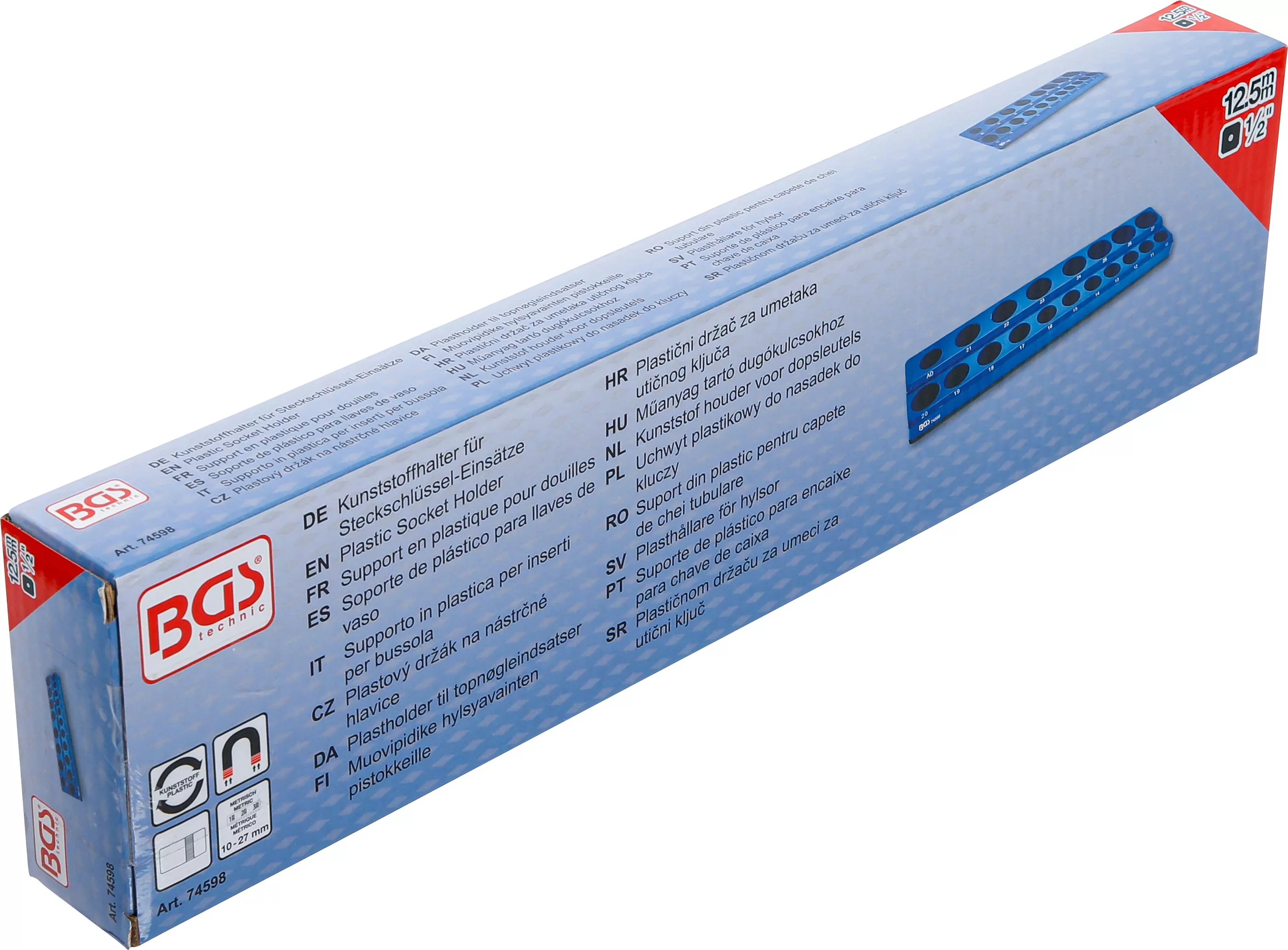 Kunststoffhalter für Steckschlüssel-Einsätze | magnetisch | 12,5 mm (1/2")