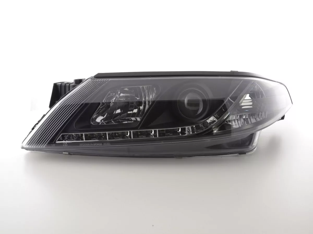 Scheinwerfer Set Daylight LED TFL-Optik Renault Laguna (Typ G) Bj. 01-05 schwarz