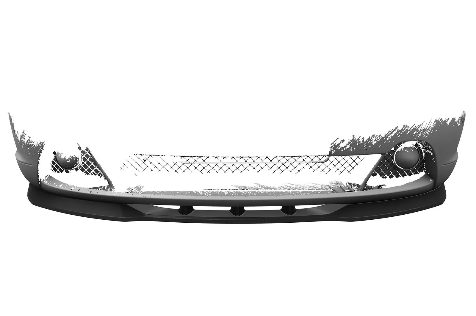 Cup-Spoilerlippe mit ABE für BMW 3er E46 Coupe / Cabrio CSL073-M Carbon Look (matt)