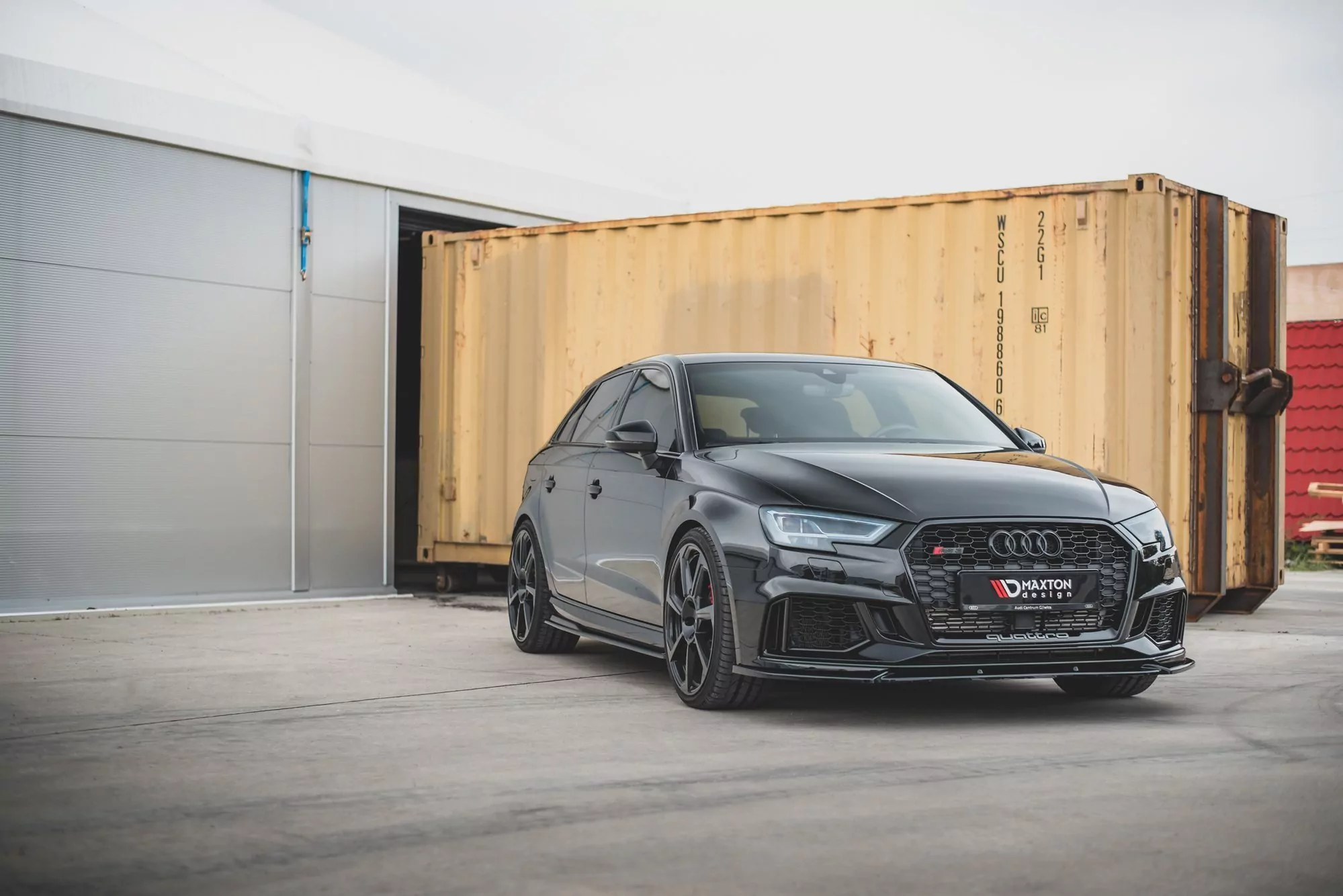 Seitenschweller Ansatz V.2 Passend Für Audi RS3 8V Sportback Facelift Schwarz Hochglanz