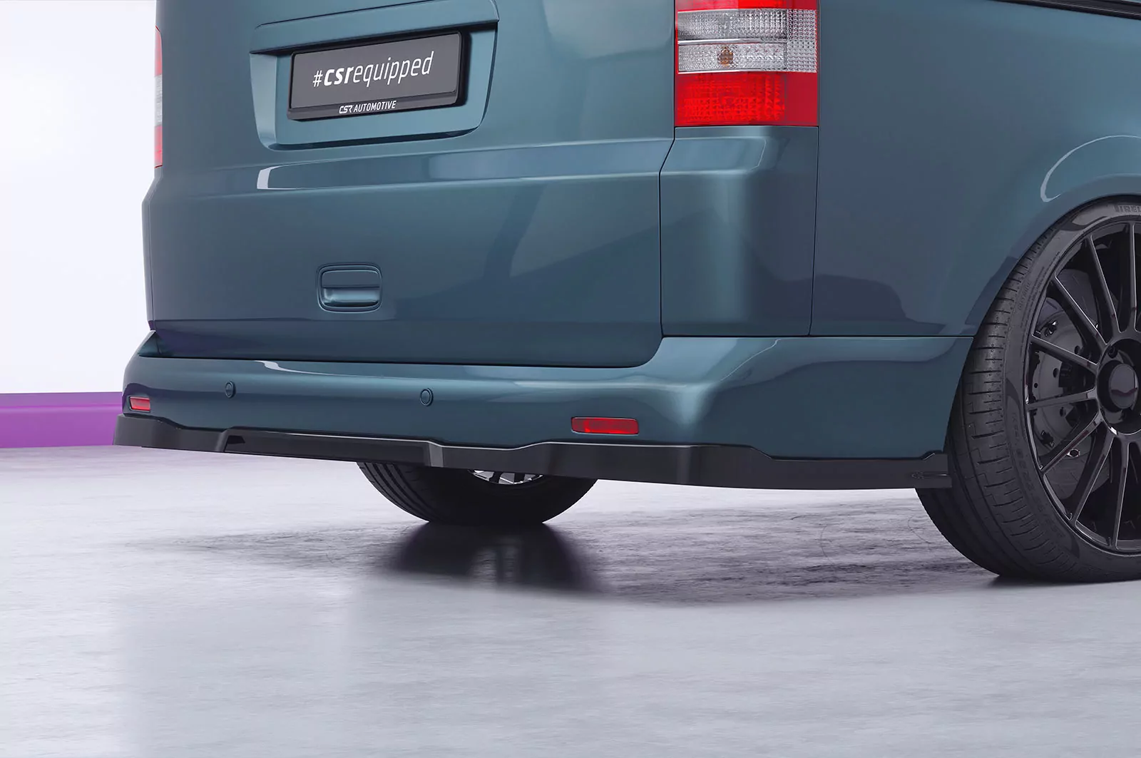 Heckansatz für VW T5 HA269 Strukturiert (schwarz matt)
