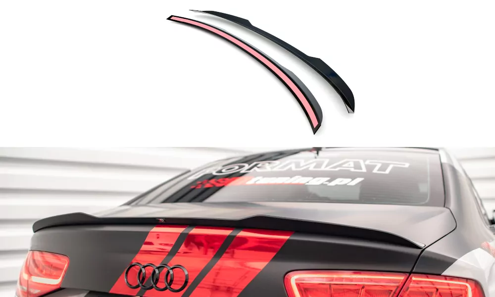 Spoiler CAP Für Audi S8 D4 Schwarz Hochglanz