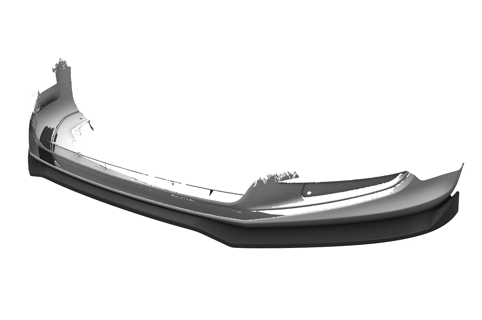 Cup-Spoilerlippe mit ABE für VW Sharan 2 (7N) CSL757 Schwarz Strukturiert