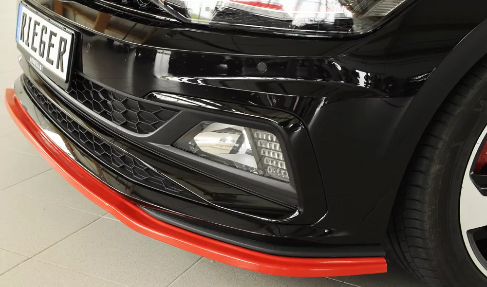 Rieger Spoilerschwert für VW Polo (AW) R-Line | 5-tür. 06.17- für orig. GTI-/R-Line Frontschürze