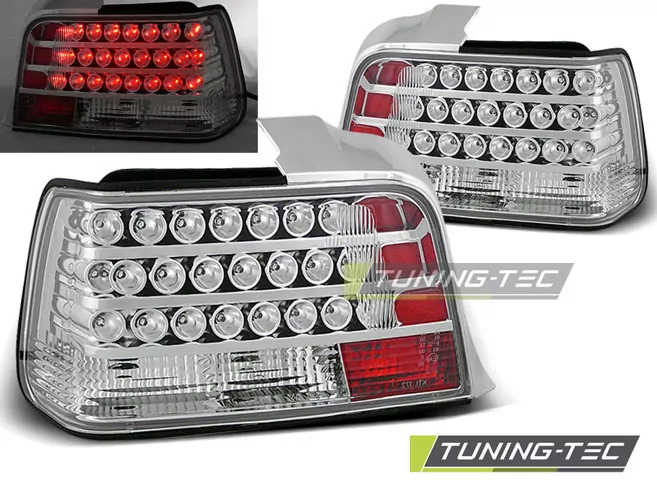 Led Tail Lights Chrome Fits Bmw E36 12.90-08.99 Sedan