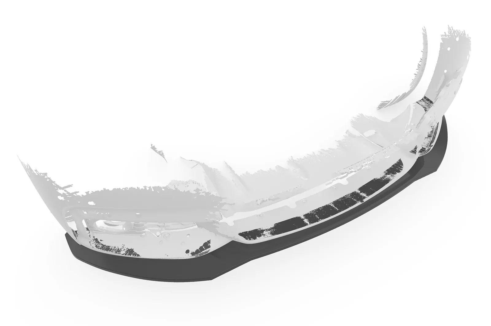 Cup-Spoilerlippe mit ABE für BMW 4er (F32/F33/F36) M-Paket CSL736 Schwarz Strukturiert