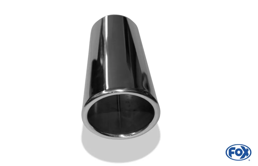 Anschweißendrohr Typ 32  88x74 mm / Länge: 300 mm  - oval / eingerollt / 16° abgeschrägt / ohne Absorber