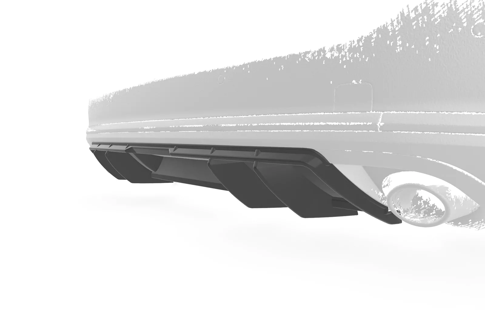 Heckansatz für VW Passat B7 (Typ 3C) Variant HA460 Schwarz Strukturiert