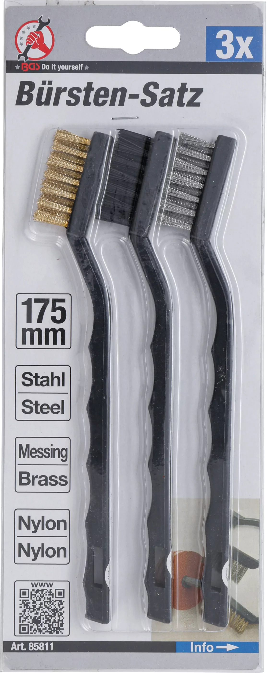 Bürsten-Satz | 175 mm | 3-tlg.