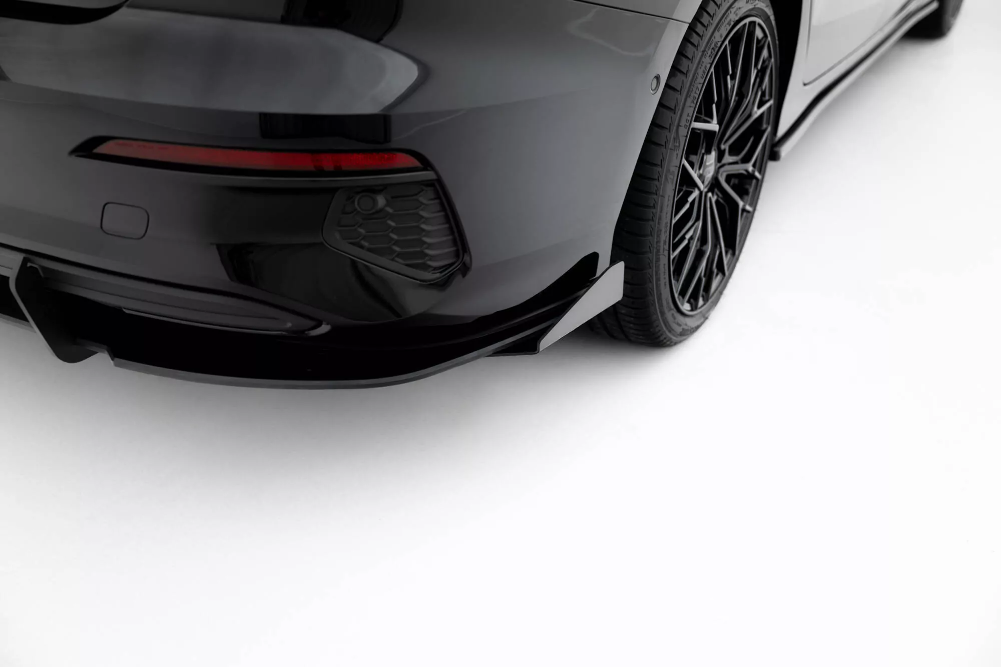 Street Pro Heckschürze +Flaps Für Audi A3 Limousine 8Y Schwarz Hochglanz