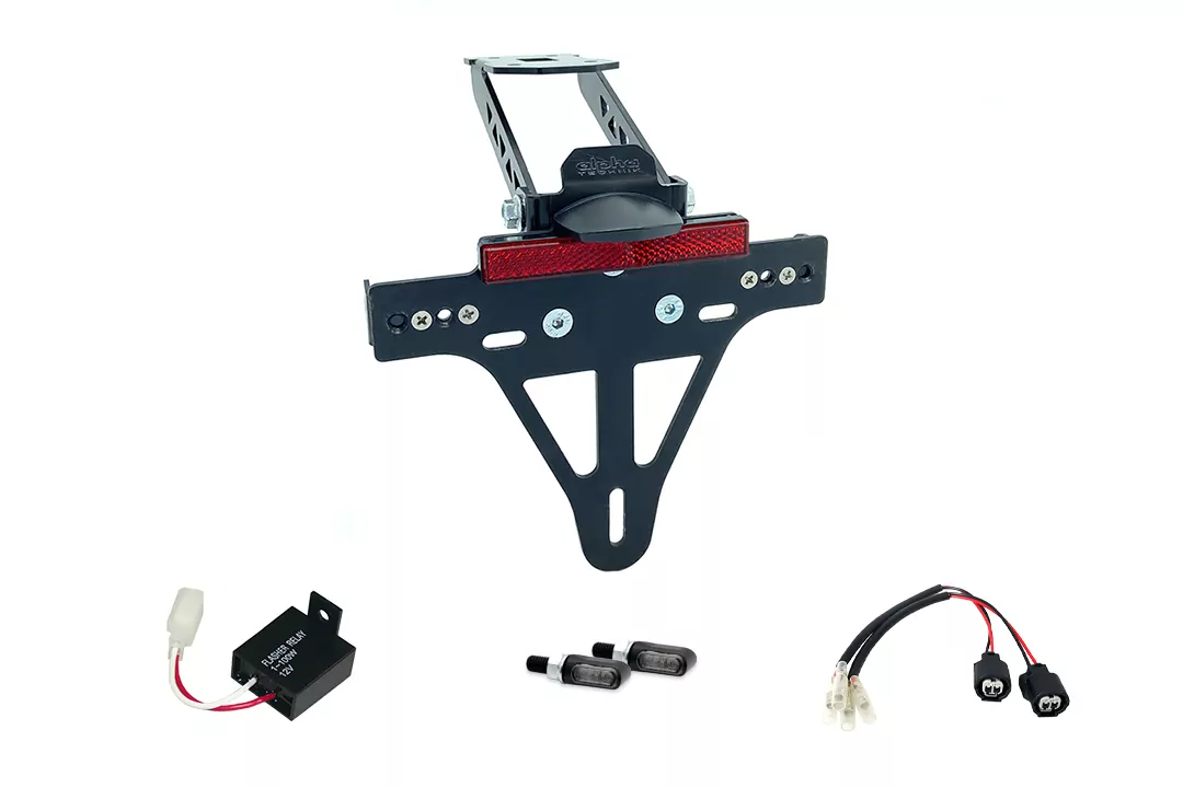 Kennzeichenhalter-Blinker-Kit MLED Kawasaki Z1000SX ab Modelljahr 2011 bzw. Ninja 1000SX ab Modelljahr 2020 (Hinten)