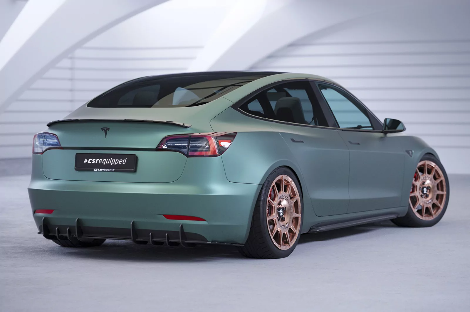 Racing Diffusor / Heckansatz für Tesla Model 3 HA412