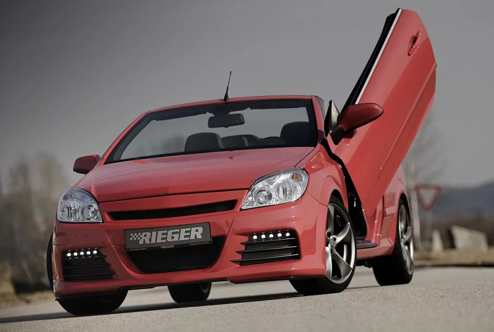 Rieger Spoilerstoßstange für Opel Astra H - 3-tür. 03.04- carbon optik