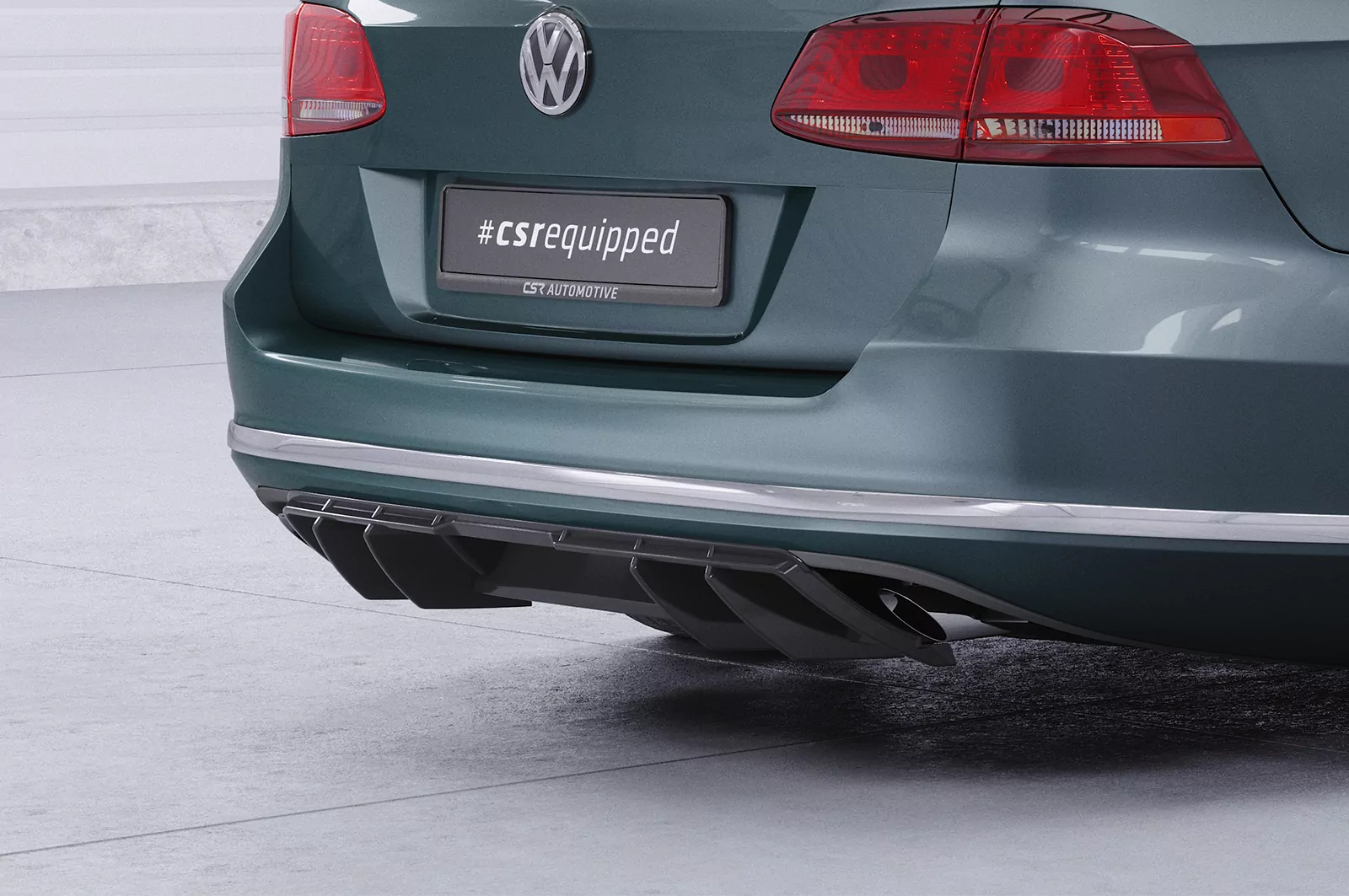 Heckansatz für VW Passat B7 (Typ 3C) Variant HA460 Schwarz Strukturiert