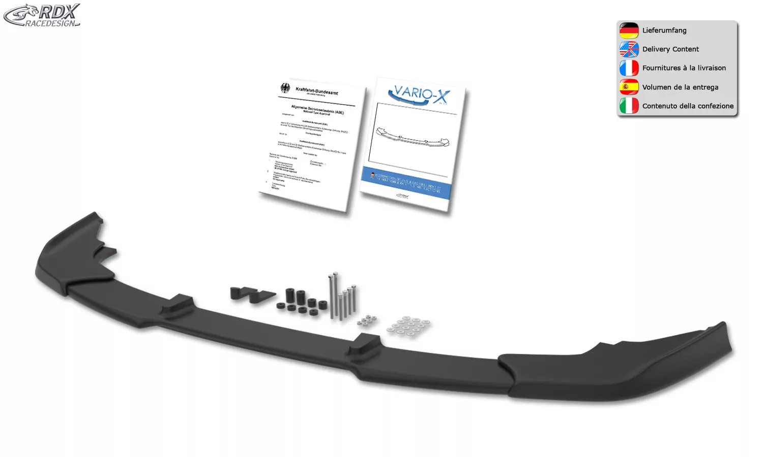RDX Frontspoiler VARIO-X für SEAT Altea 5P FR Frontlippe Front Ansatz Vorne Spoilerlippe