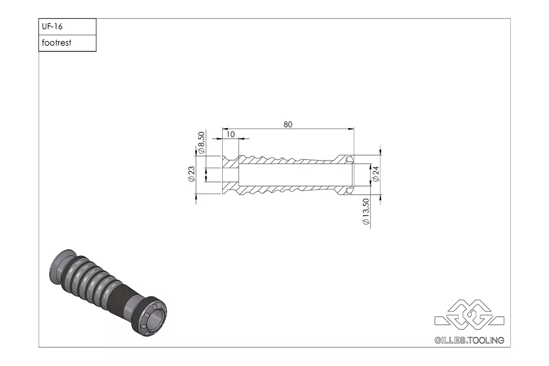 Gilles Austauschfußrasten-Kit Sport Sozius schwarz für Yamaha MT-07 Tracer Tracer 700