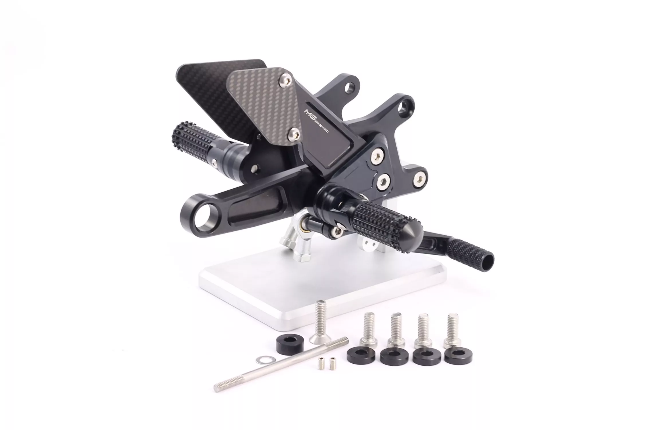 MG Biketec Sportfussrastenanlage / Rastenanlage / Fußrastenanlage mit ABE, gültig in D - A - CH für Aprilia RSV4 1000 RR ab 2017-2020