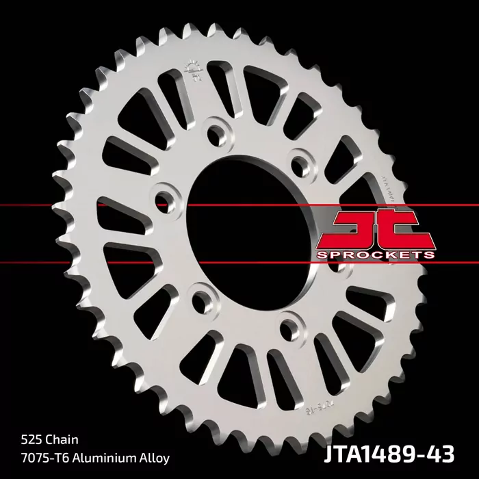 Kettenrad ALU 43Z  |  525 SI Innen Ø 080 Lochkreis 104