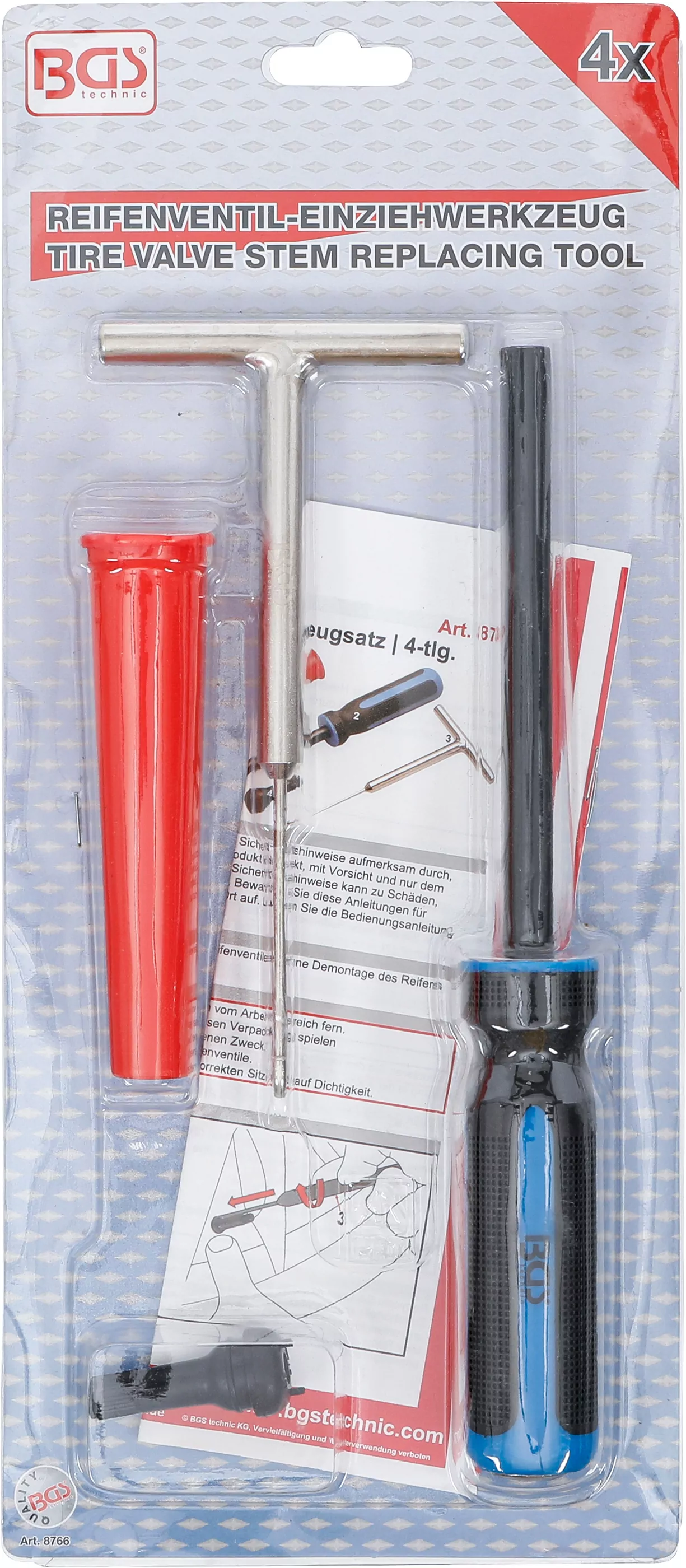 Reifenventil-Einziehwerkzeugsatz | 4-tlg.