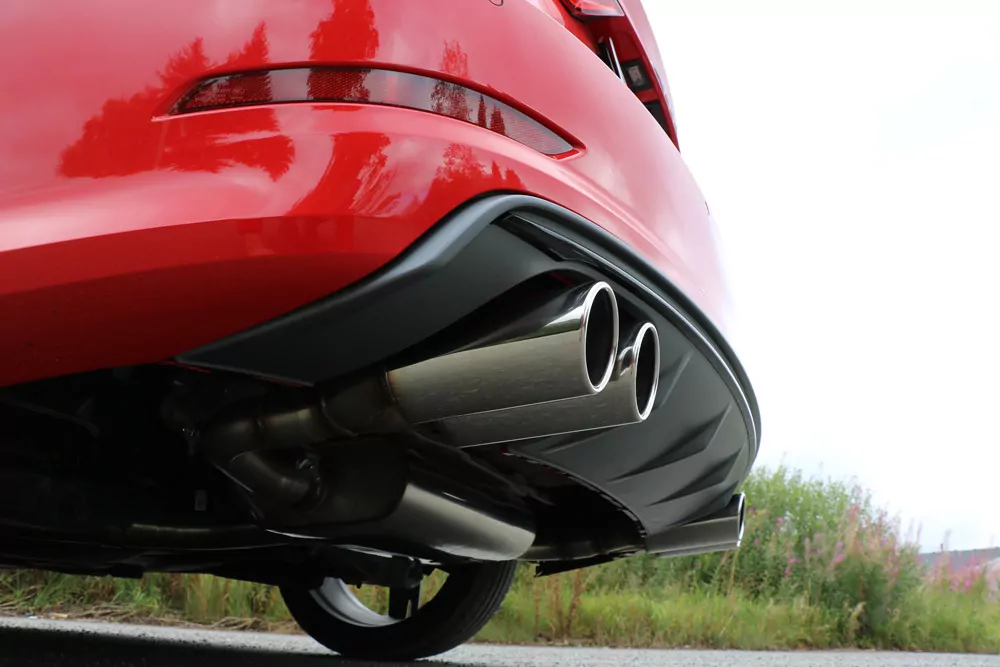 Audi A3 - 8V Limousine "mit S-Line oder S3 Stoßstange"  Endschalldämpfer quer Ausgang rechts/links - 2x80 Typ 16 rechts/links