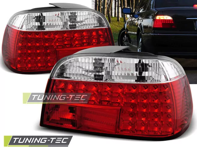 Led Tail Lights Red White Fits Bmw E38 06.94-07.01