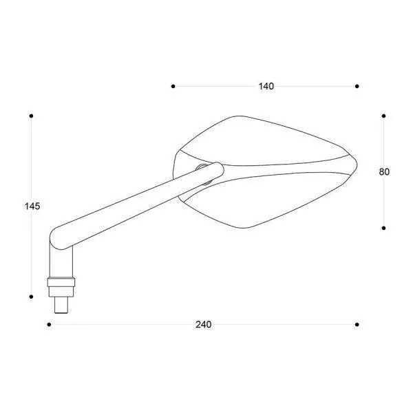 Barracuda Spiegel X-VERSION B-LUX schwarz