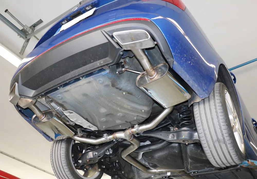 Skoda Octavia 5E RS - TDI  Endschalldämpfer rechts/links - Austritt der Endrohre in den originalen Endrohren